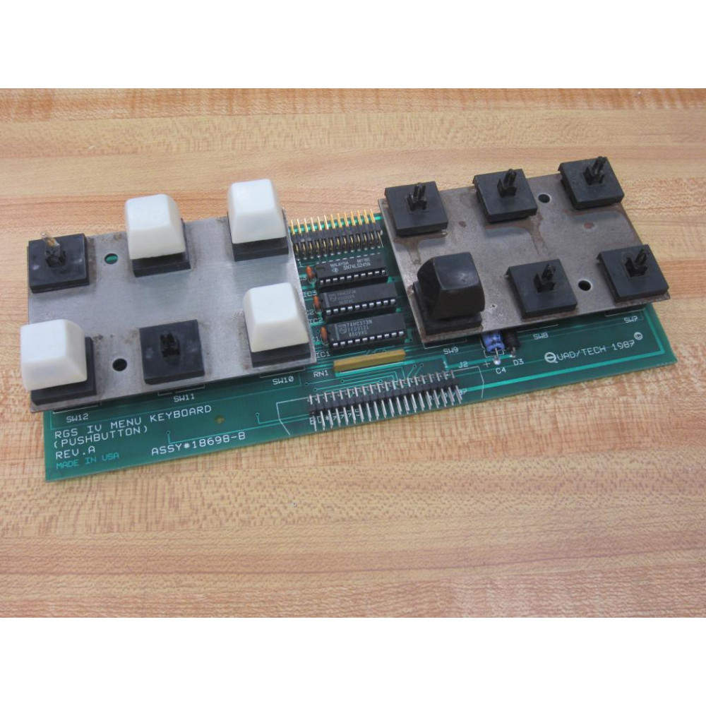 QuadTech 18698-B RGS IV Menu Keyboard 18698B WO 7 Keys - Used