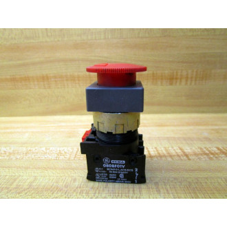 GE General Electric 080BF01V Contact Block WSquare Guard& Round Button - Used