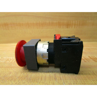 GE General Electric 080BF01V Contact Block WSquare Guard& Round Button - Used