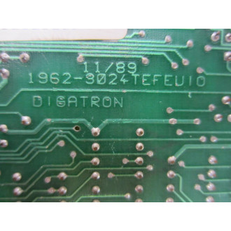 Digatron 1962-0024 Board TEFEU IO 1962-0224 - Used