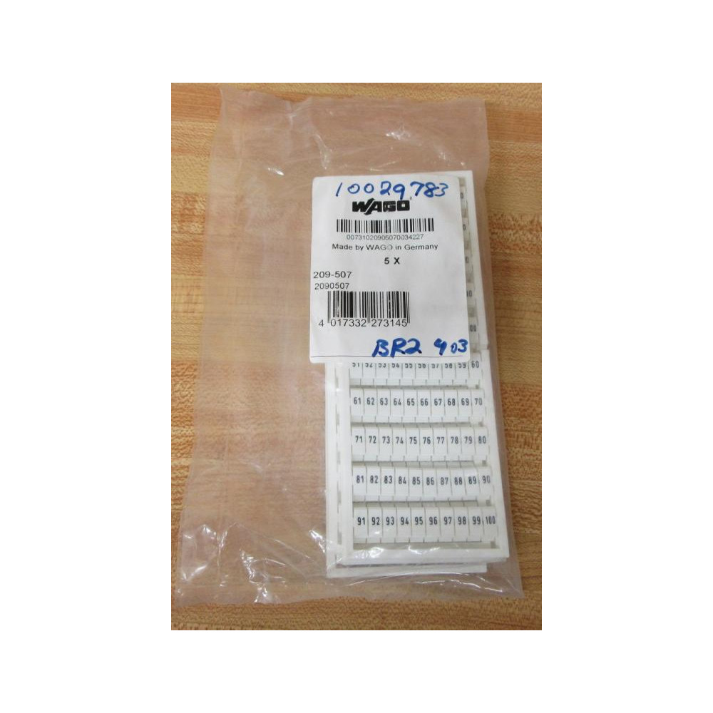 Wago 209-507 Terminal Marker 209507 (Pack of 5)
