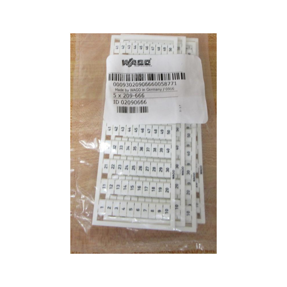 Wago 209-666 Terminal Marker 209666 (Pack of 5)