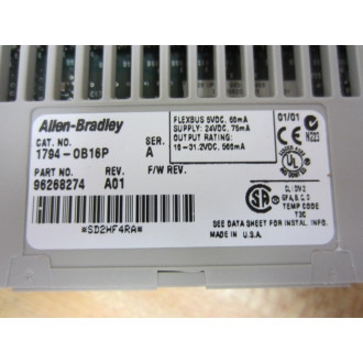 Allen Bradley 1794-OB16P IO Output Module 1794-0B16P Series A - New No Box