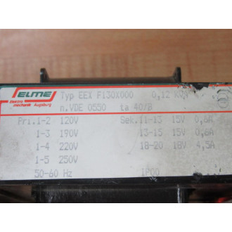 Elme EEX F130X000 Transformer EEXF130X000 - Used
