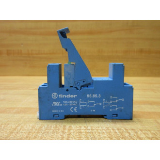 Finder 95.85.3 Din Rail Screw Terminal Socket 2CO-DPDT (Pack of 3) - Used