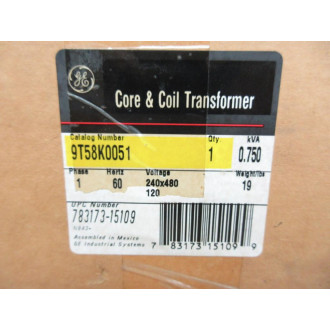 General Electric 9T58K0051 Control Transformer