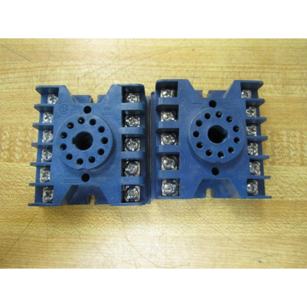 Potter & Brumfield 27E123 Relay Sockets Tyco Blue (Pack of 2) - New No Box
