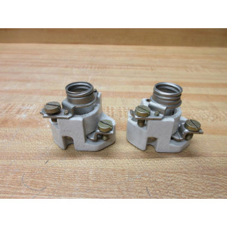 NEZ-25 Ceramic Fuse Base NEZ25 (Pack of 2) - Used