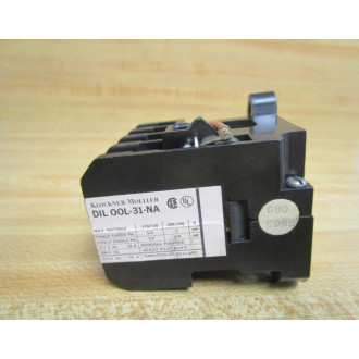KlocknerMoeller DIL 00L-31-NA Contactor DIL00L31NA - New No Box