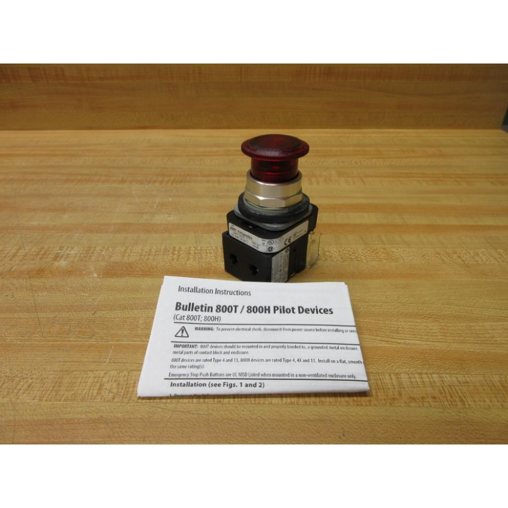 Allen Bradley 800T-FXTQH2RD2 Illuminated Push Pull Device - New No Box
