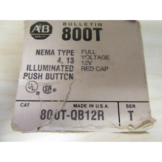Allen Bradley 800T-QB12R Push Button Switch