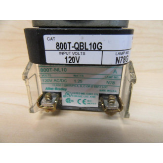 Allen Bradley 800T-QBL10G Push Button Switch