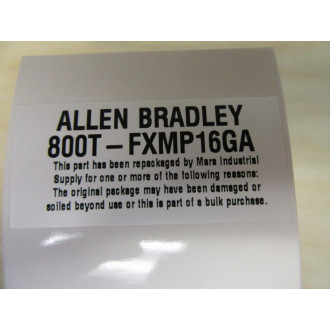 Allen Bradley 800T-FXMP16GA Push Pull Switch