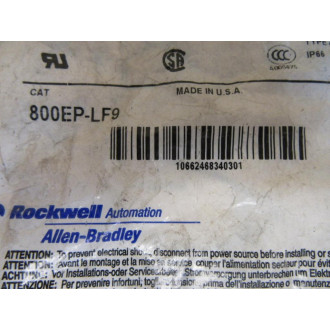 Allen Bradley 800EP-LF9 Push Button Switch