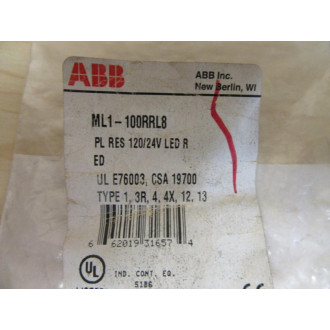 ABB ML1-100RRL8 Pilot Light Assembly