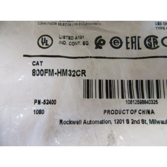 Allen Bradley 800FM-HM32CR Selector Switch