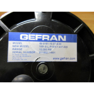 Gefran M51-0-L-P10M-1-4-F-000 Pressure Gauge M51-0-L-P10M-1-4-F - New No Box