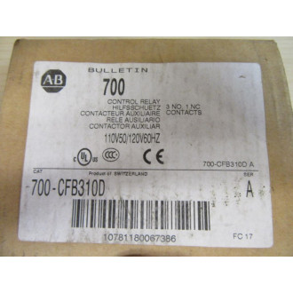Allen Bradley 700-CFB310D Control Relay