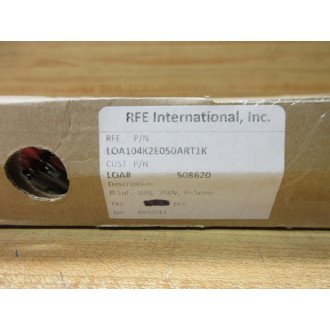 RFE International LOA104K2E050ART1K Capacitor RFE104K (Pack of 25) - New No Box
