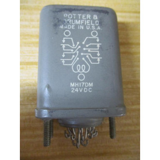 Potter & Brumfield MH17DM-24VDC Relay MH17DM-24V DC Coil 24VDC - New No Box