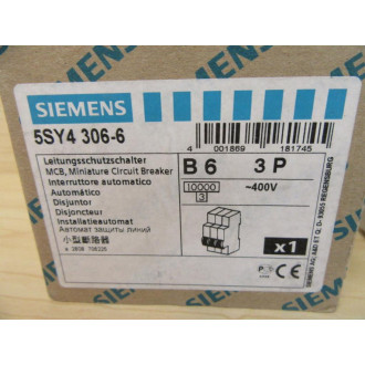 Siemens 5SY4 306-6 Circuit Breaker