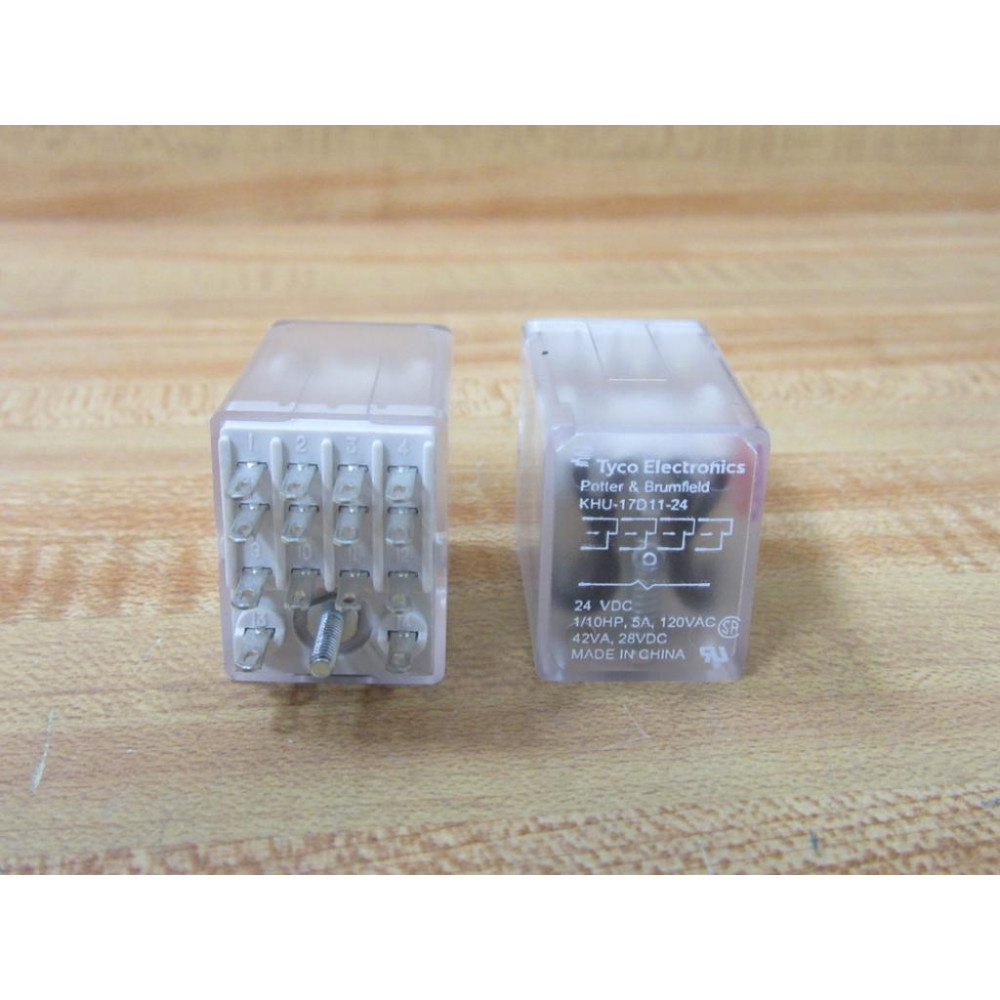 Potter & Brumfield KHU-17D11-24V DC Relay KHU-17D11-24VDC 5A (Pack of 3) - New No Box