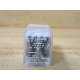 Potter & Brumfield KHU-17D11-24V DC Relay KHU-17D11-24VDC 5A (Pack of 3) - New No Box