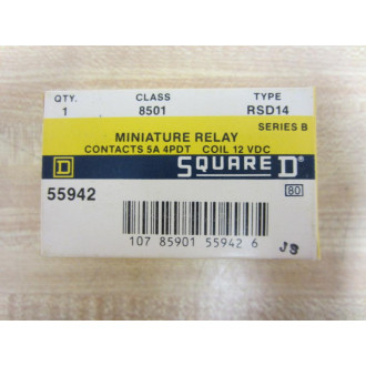 Square D 8501-RSD14 Relay 8501-RSD14-12V DC (Pack of 2)