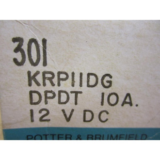Potter & Brumfield KRP-11DG-12V DC Relay KRP11DG-12VDC