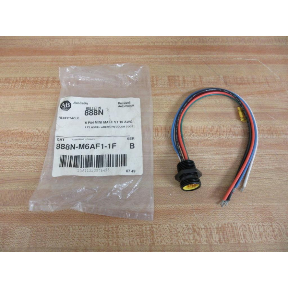 Allen Bradley 888N-M6AF1-1F PlugReceptacle 888NM6AF11F