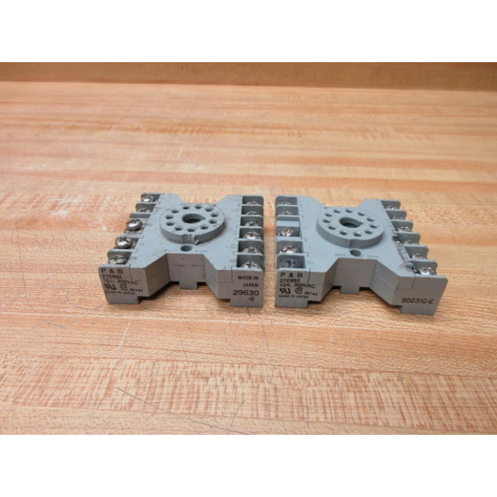 Potter & Brumfield 27E892 Relay Socket Square Base (Pack of 2) - Used