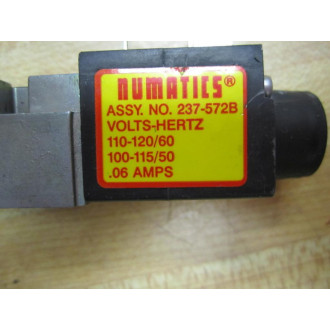 Numatics 031SA4002 Single Solenoid Valve W237-572B - Used