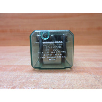 Midland Ross 157-23C300-24V DC Midtex Relay 157-23C300-24VDC - Used