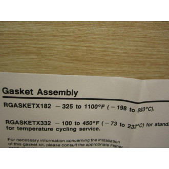 Fisher RGASKETX182 Gasket Kit