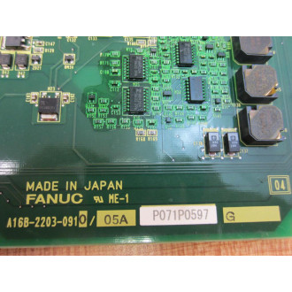 Fanuc A16B-2203-0910 Power Supply Rev.05A, Board Only - Used