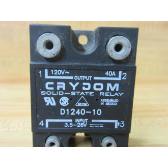 Crydom D1240-10 Solid State Relay D124010 3.5-26V - Used