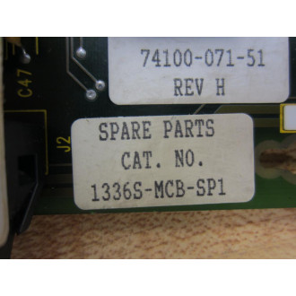 Allen Bradley 74100-071-51 Board 1336S-MCB-SP1 2 Rev. H - Parts Only