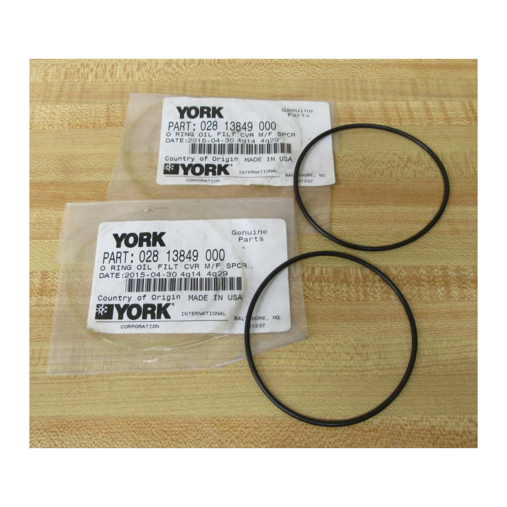 York 028 13849 000 O-Ring 02813849000 (Pack of 2)
