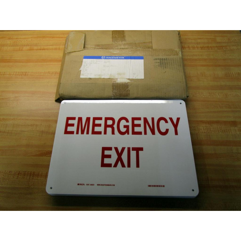 Brady A0251 Emergency Exit Sign 57-70853-13 (Pack of 20) Brady A0251 Emergency Exit Sign 57-70853-13 (Pack of 20)