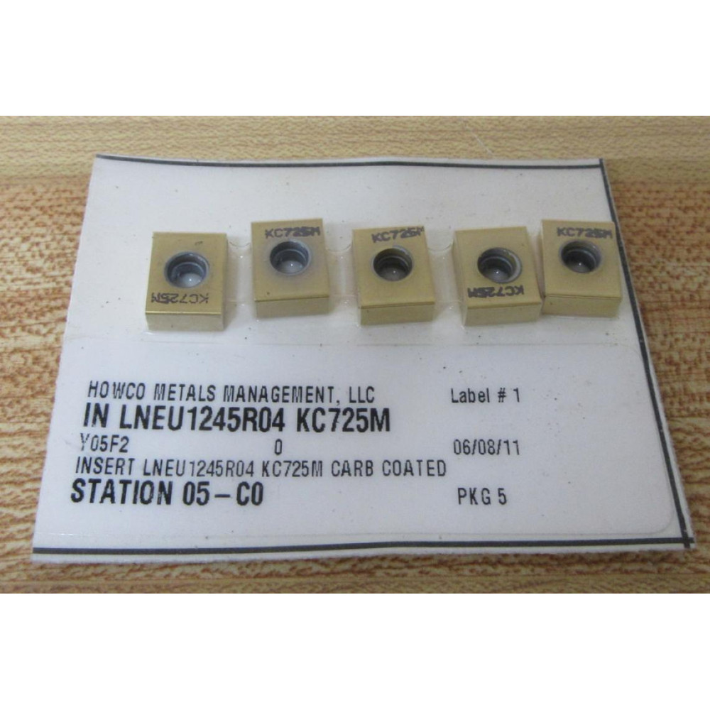 Howco Metals Management LNEU1245R04 Carbide Milling Insert (Pack of 5)