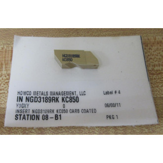 Howco Metals Management NGD3189RK Carbide Grooving Insert