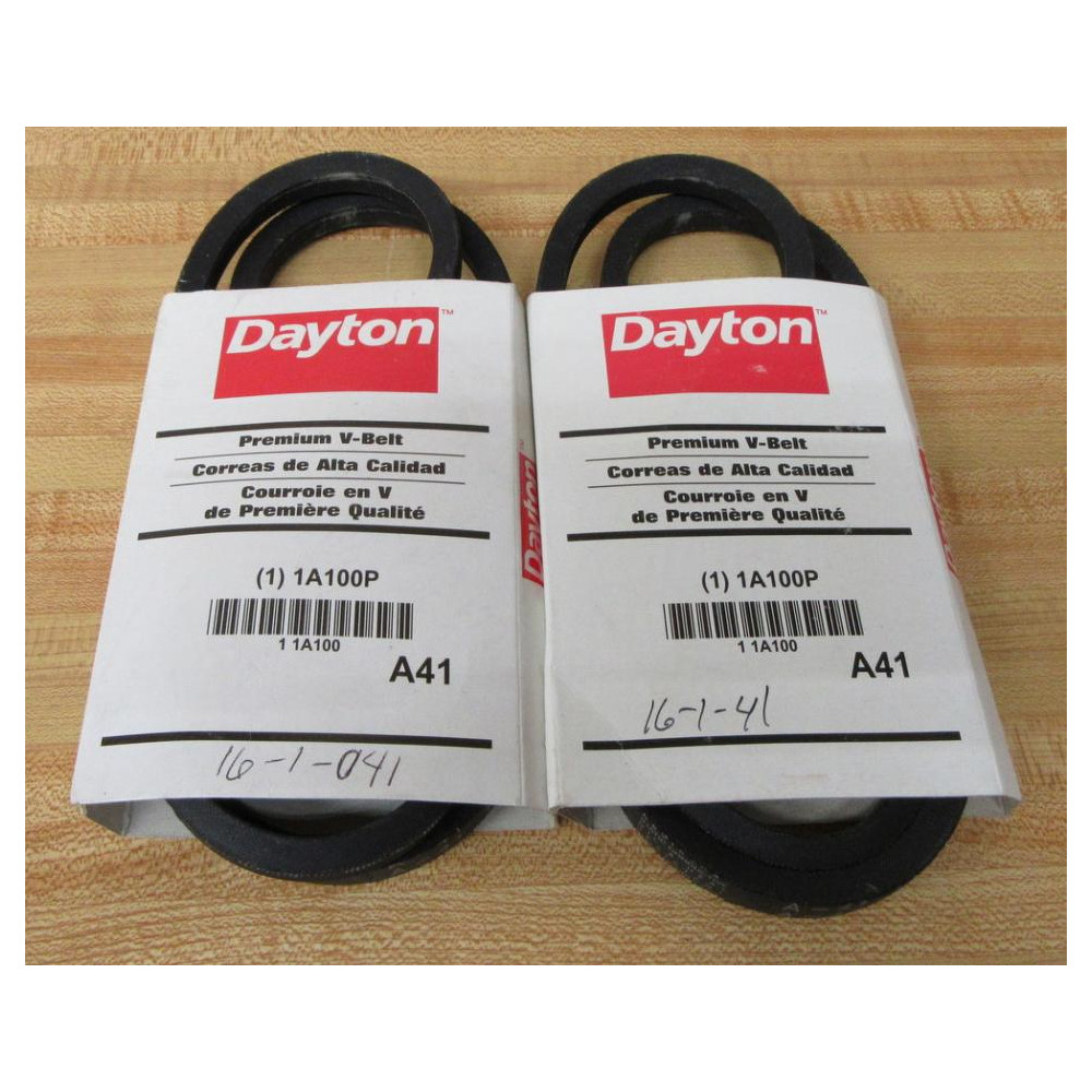 Dayton 1A100 V-Belt A41 (Pack of 2) Dayton 1A100 V-Belt A41 (Pack of 2)