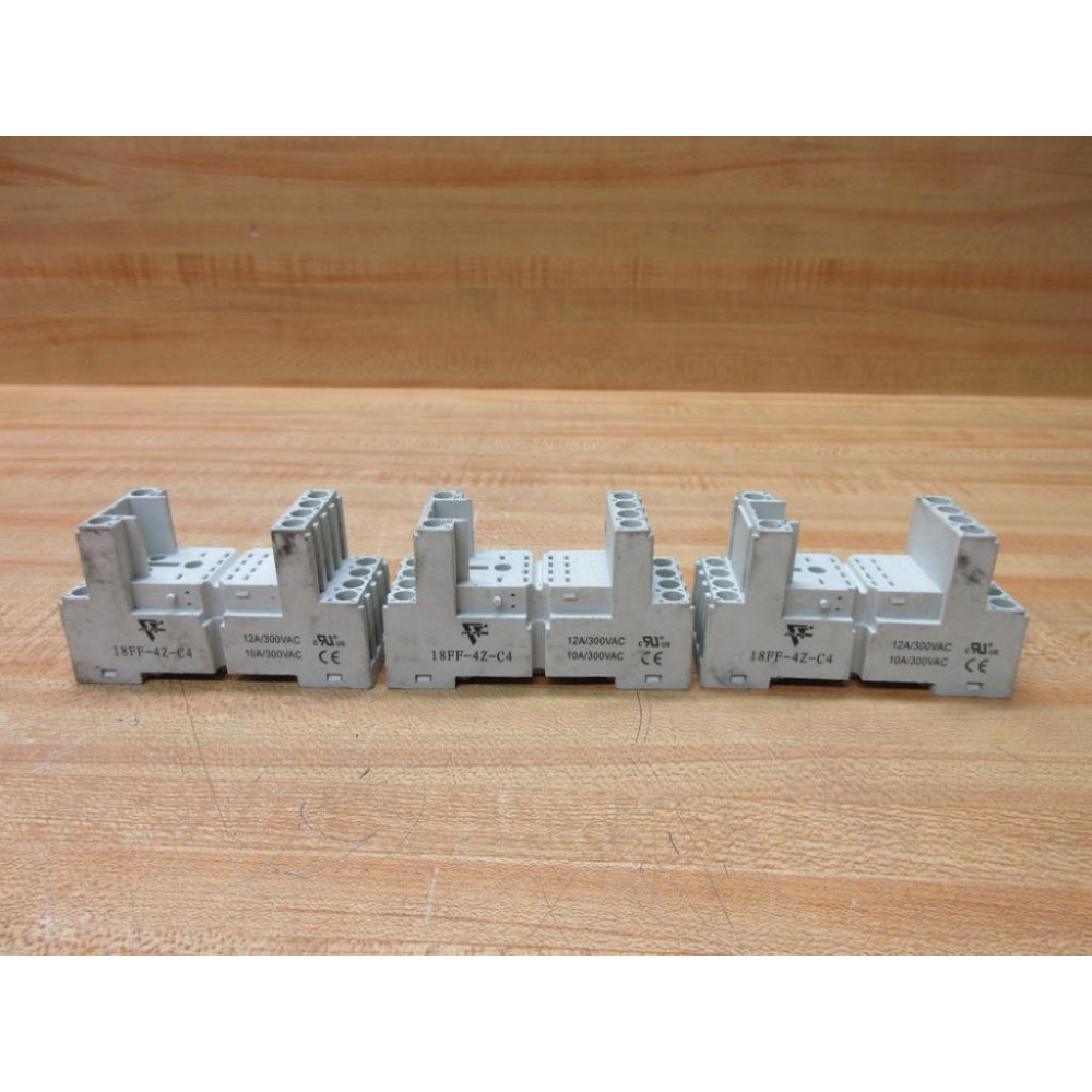Jin Hong 18FF-4Z-C4 Relay Socket 18FF4ZC4 (Pack of 3) - Used