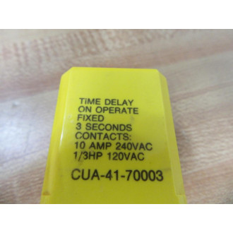 Potter & Brumfield CUA-41-70003 Time Delay Relay CUA4170003 - Used