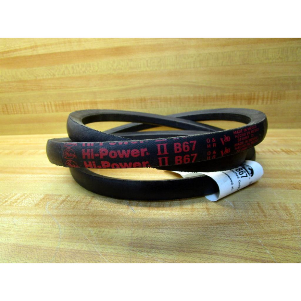 Gates B67 Hi-Power II Smooth V-Belt 9003-2067 (Pack of 2) Gates B67 Hi-Power II Smooth V-Belt 9003-2067 (Pack of 2)