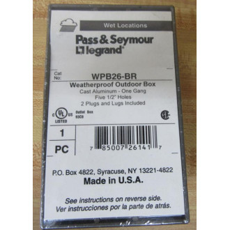 Pass & Seymour Legrand WPB26-BR Outdoor Box WPB26BR (Pack of 5)