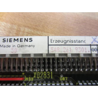 Siemens 548 261 9301.00 Video Grahpics Card 6FX1-126-1AA03 - Used