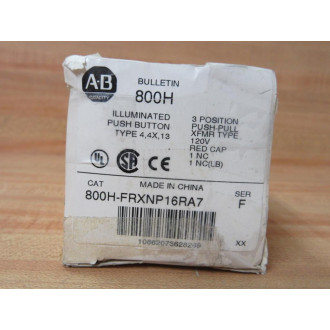 Allen Bradley 800H-FRXNP16RA7 Pushbutton 800HFRXNP16RA7