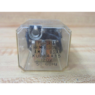 Potter & Brumfield KUP-14A15-120V AC Relay KUP-14A15-120VAC wVent Hole - Used