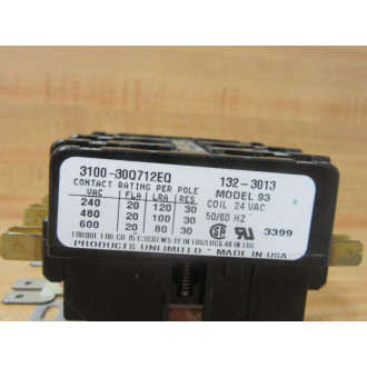 Products Unlimited 3100-30Q712EQ Model 93 Contactor 310030Q712EQ - New No Box